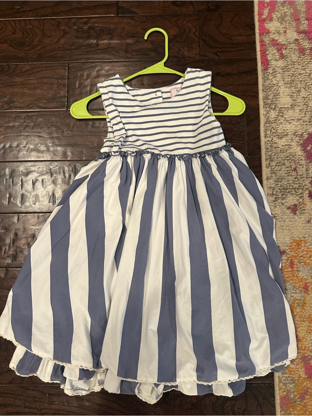 SweetHoney Navy and White Striped Sleeveless Twirl Dress